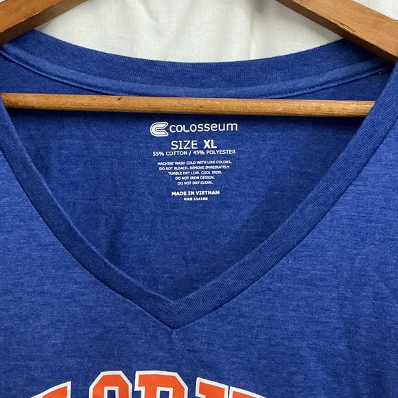 Florida Gators Colosseum Womens XL Long Sleeve V Neck T Shirt Blue - Picture 2 of 3